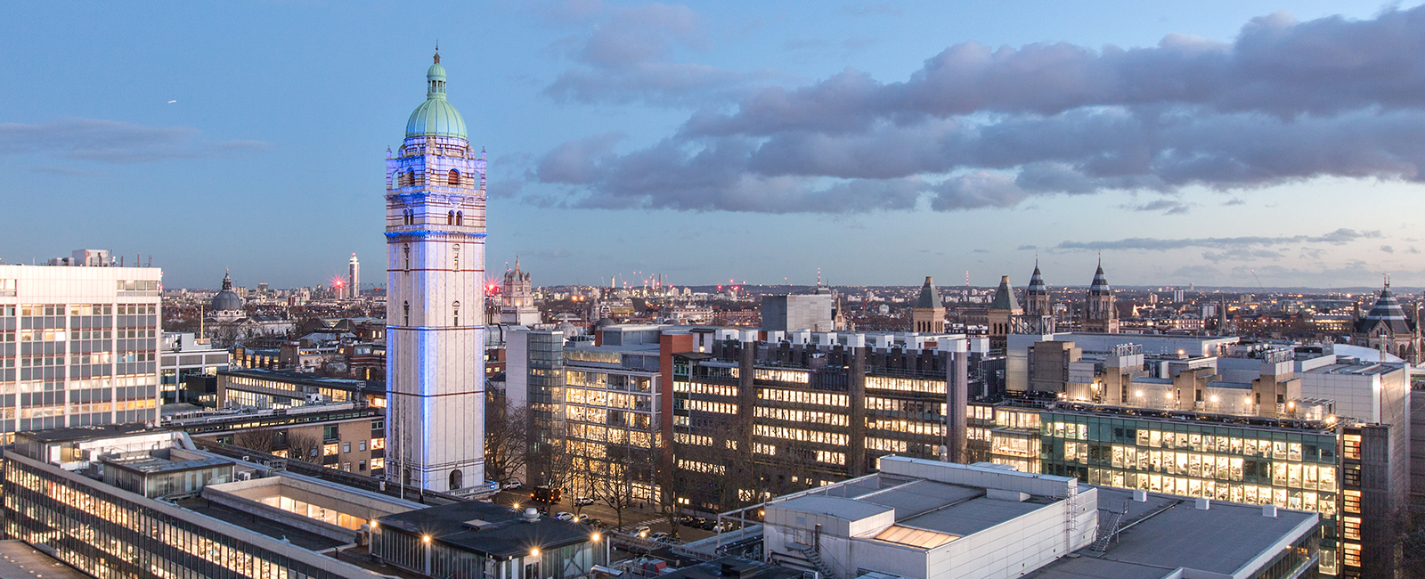 Imperial College London campus birds eye view